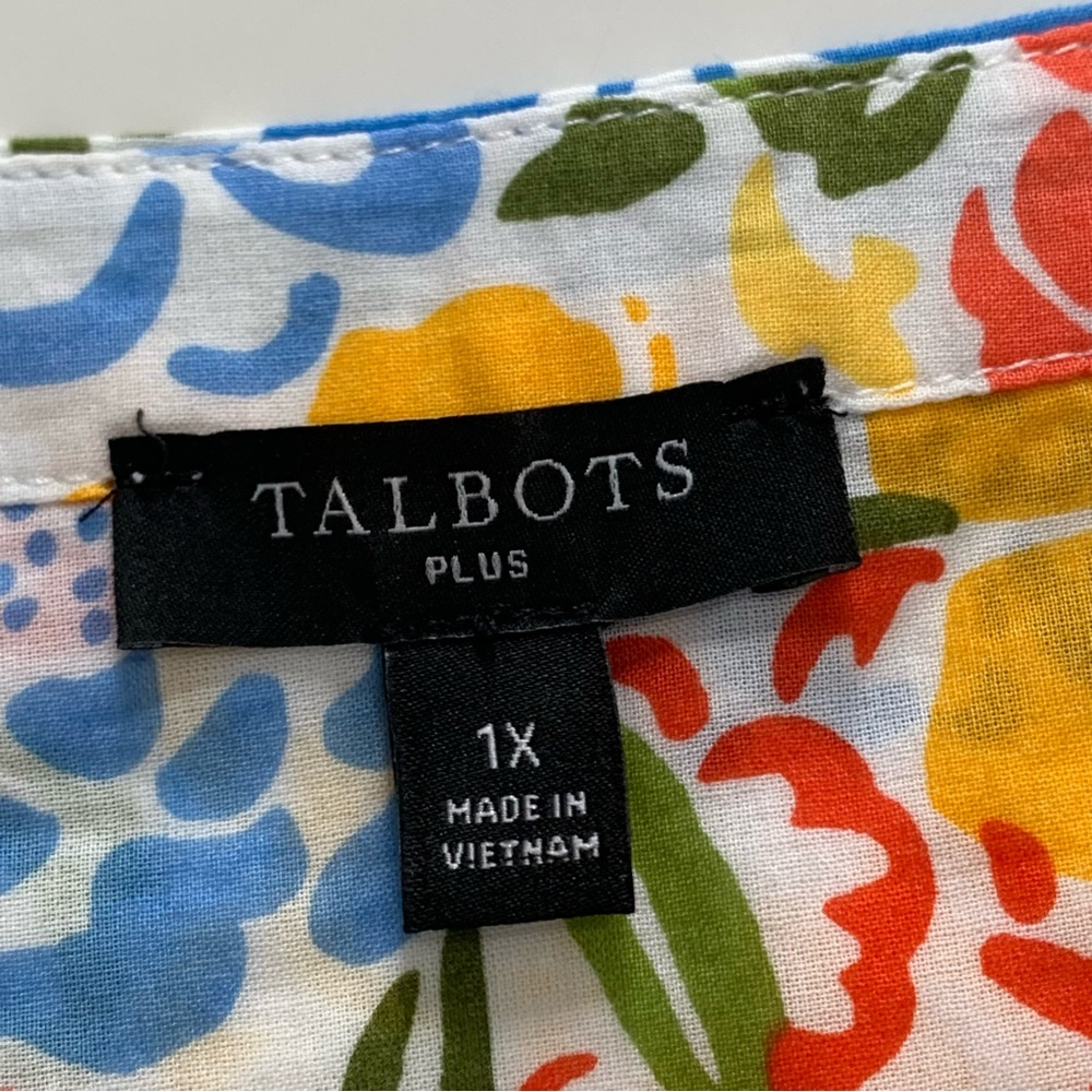 Talbots Plus Blossom Garden Shell Multi Color Flo… - image 11